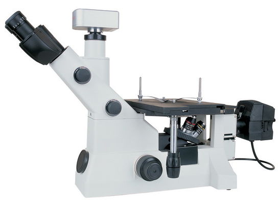 Инвертированный тринокулярный цифровой металлургический микроскоп с бесконечной оптической системой